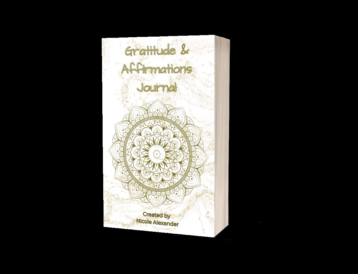 Front cover of the Gratitude & Affirmations Journal by Nicole Alexander